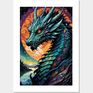 Psychedelic Dragon 2 Posters and Art